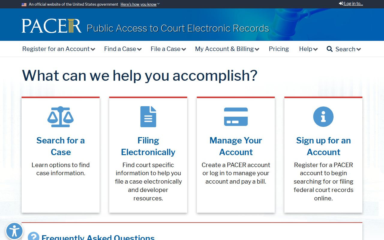 Lewis County federal criminal court case search through PACER