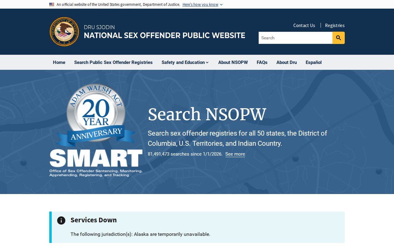 Lewis County sex offender lookup through national NSOPW