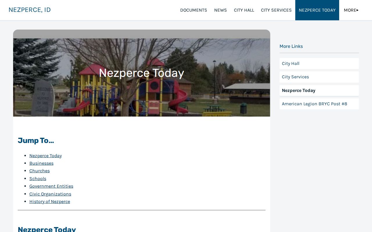 Nezperce criminal records community and county seat context