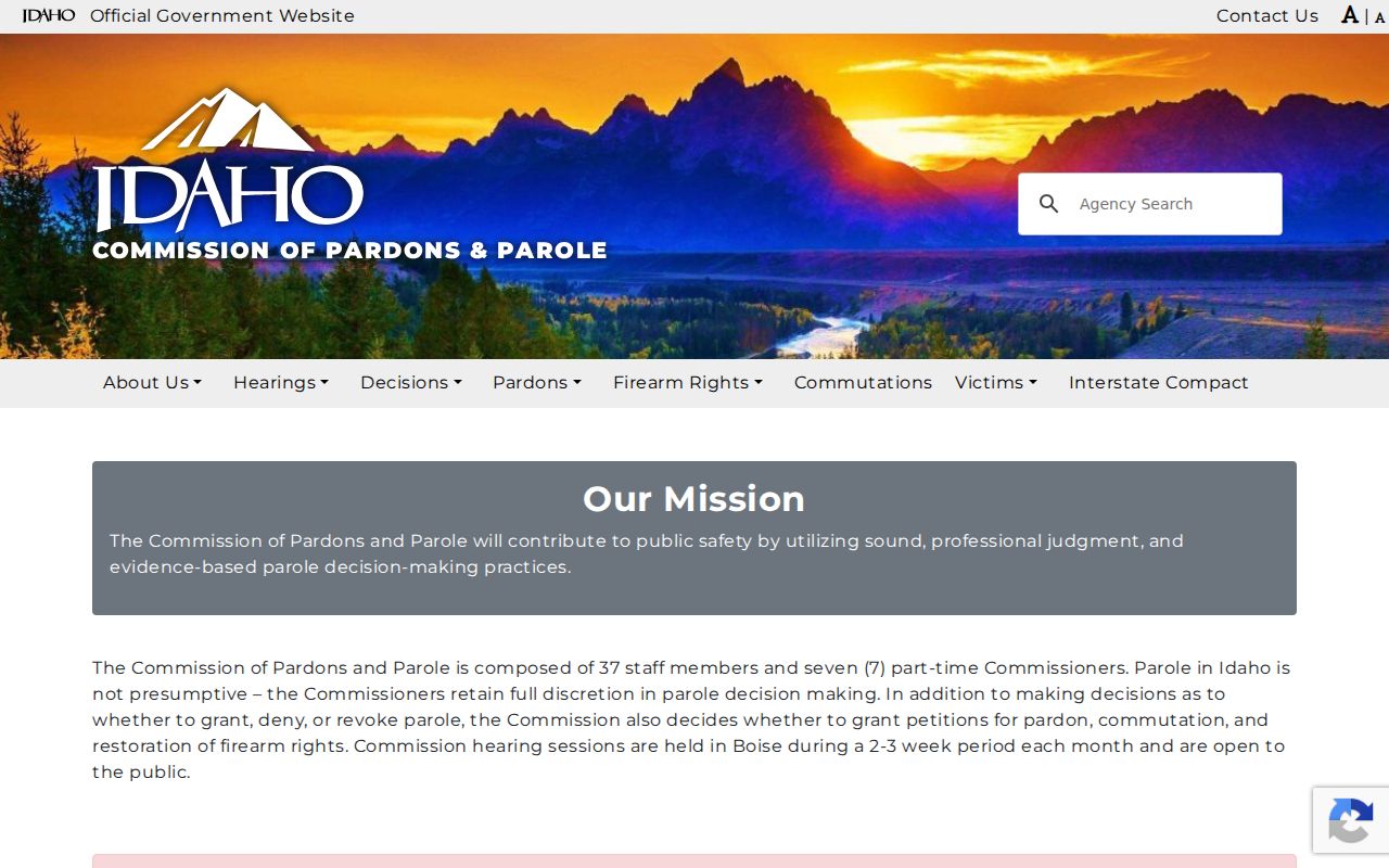 Lewis County criminal records and Idaho parole commission information